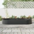 thumbnail image 1 of Raised Garden Bed Outdoor, Oval Large Metal Raised Planter Bed For For Plants, Vegetables, And Flowers - Black, 1 of 9