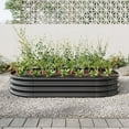 thumbnail image 1 of Raised Garden Bed Outdoor, Oval Large Metal Raised Planter Bed For For Plants, Vegetables, And Flowers - Black, 1 of 9