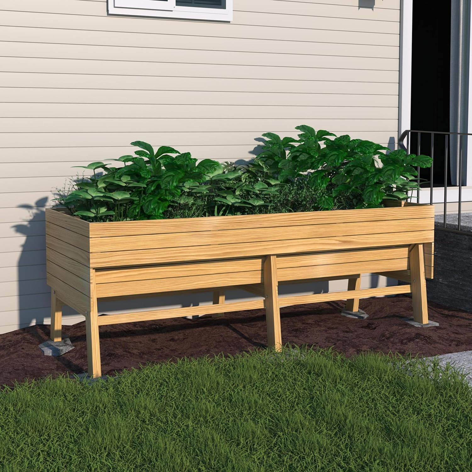Raised Garden Bed Outdoor for Vegetables with Legs, Large Elevated