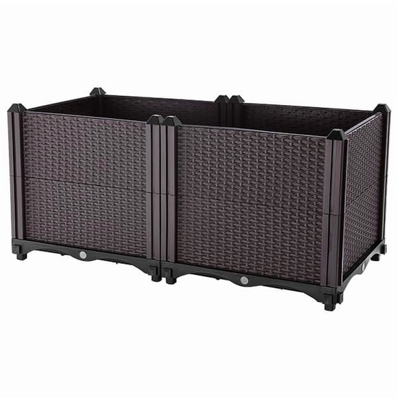 Raised Garden Bed Planter for Outdoor Plants Plastic Planters Box Elevated Garden Boxes Plant Pots of Garden Patio Balcony Deck to Planting Flowers Vegetables Tomato and Herbs