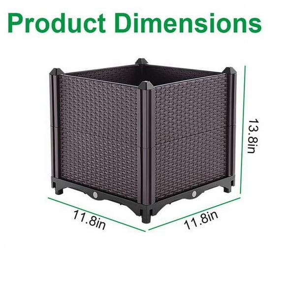 Raised Garden Bed Planter for Outdoor Plants Plastic Planters Box Elevated Garden Boxes Plant Pots of Garden Patio Balcony Deck to Planting Flowers Vegetables Tomato and Herbs