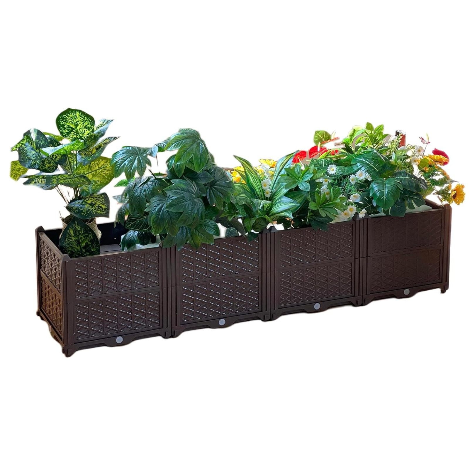 Raised Garden Bed Planters for Outdoor Plants Plastic Planters Box