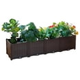 Raised Garden Bed Planters for Outdoor Plants Plastic Planters Box