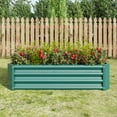 thumbnail image 1 of Raised Garden Bed, Rectangle Metal Raised Planter for Flowers Plants, Vegetables Herb, Green 4x2x1ft, 1 of 15