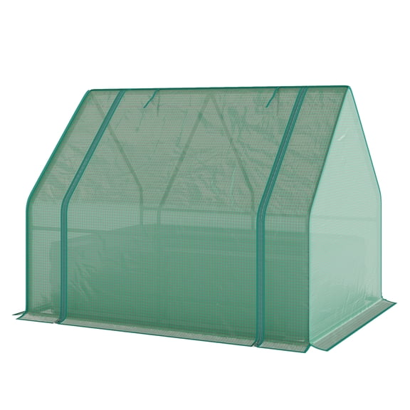 Raised Garden Bed with Greenhouse 4x3x3ft, Galvanized Planter Box with Cover