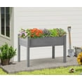 thumbnail image 1 of Raised Garden Bed with Legs, 48x24x30'', Outdoor Wood Elevated Planter Box, Thick Legs, w/Liner, 1 of 8