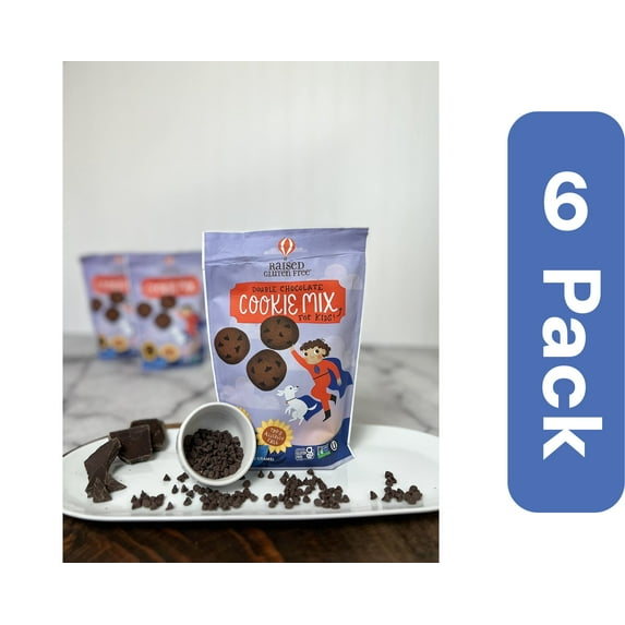 Raised Gluten-Free Double Chocolate Cookie Mix 11 oz (Pack of 6)