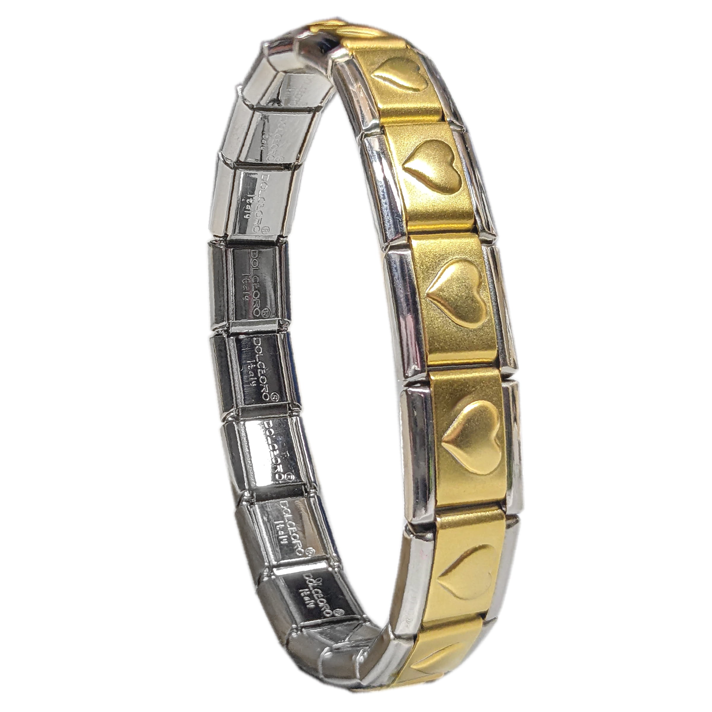 Letter T Italian Charm Link - 9mm Stainless Steel Alphabet Initial For Modular Bracelets, Gold Plated