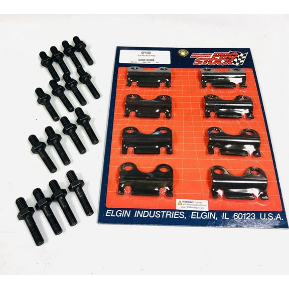Raised Guide Plates & 3/8" Rocker Arm Studs compatible with sb Chevy 400 383 350 327 305 283