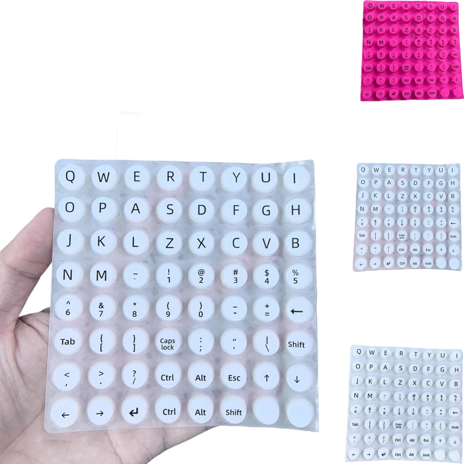 Raised Keyboard Stickers for Long Nails,Antistatic Silicone Protective  Cover with Tweezers,Women Art Nail Typing Bubbles, Gaming Keyboard Skin for  Girls Gift (Translucent) - Walmart.com, image size:1500x1500