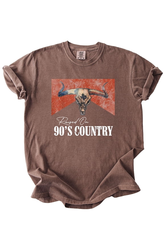 Raised On 90's Country Shirt for Men & Women - Vintage Country Music Tee Espresso Shirt Adult Medium