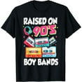 thumbnail image 1 of Raised On 90s Boy Bands Cassette Tape Retro T-Shirt, 1 of 4