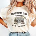 thumbnail image 1 of Raised On 90s Country Shirt Retro 90s Nashville Country Music Concert Western Aesthetic Graphic Comfort Colors Unisex Cotton T-Shirt, Size S-3XL, 1 of 3