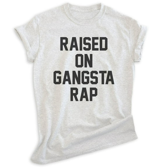 Raised On Rap Shirt, Unisex Women's Men's Shirt, Hip Hop Shirt, 90s Shirt, Rap Shirt, Heather Ash, X-Small