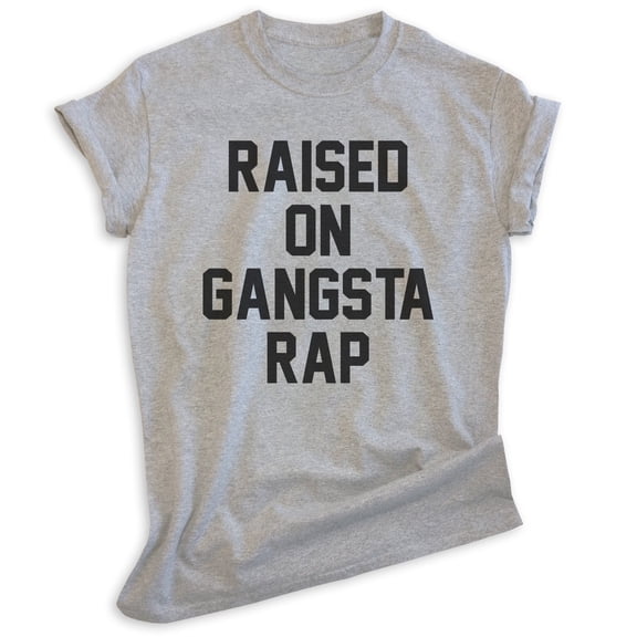 Raised On Rap Shirt, Unisex Women's Men's Shirt, Hip Hop Shirt, 90s Shirt, Rap Shirt, Heather Gray, Large