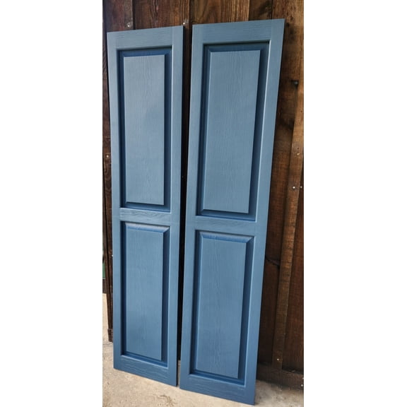 Raised Panel "Indigo Blue" Vinyl Shutters - One Pair - G022