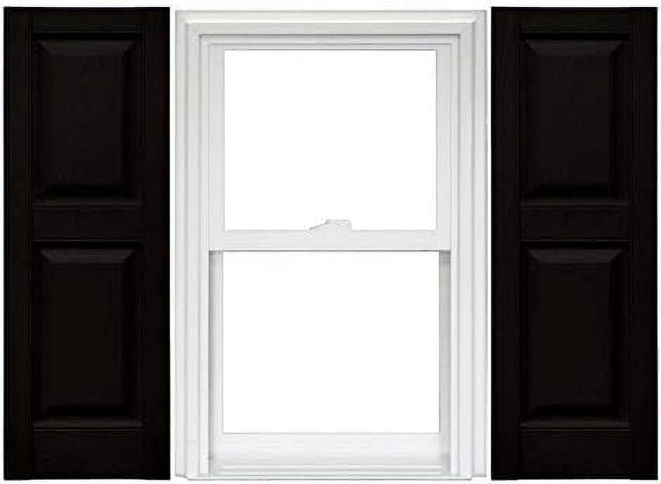Raised Panel Vinyl Shutters (1 Pair) 14.75 x 59 002 Black