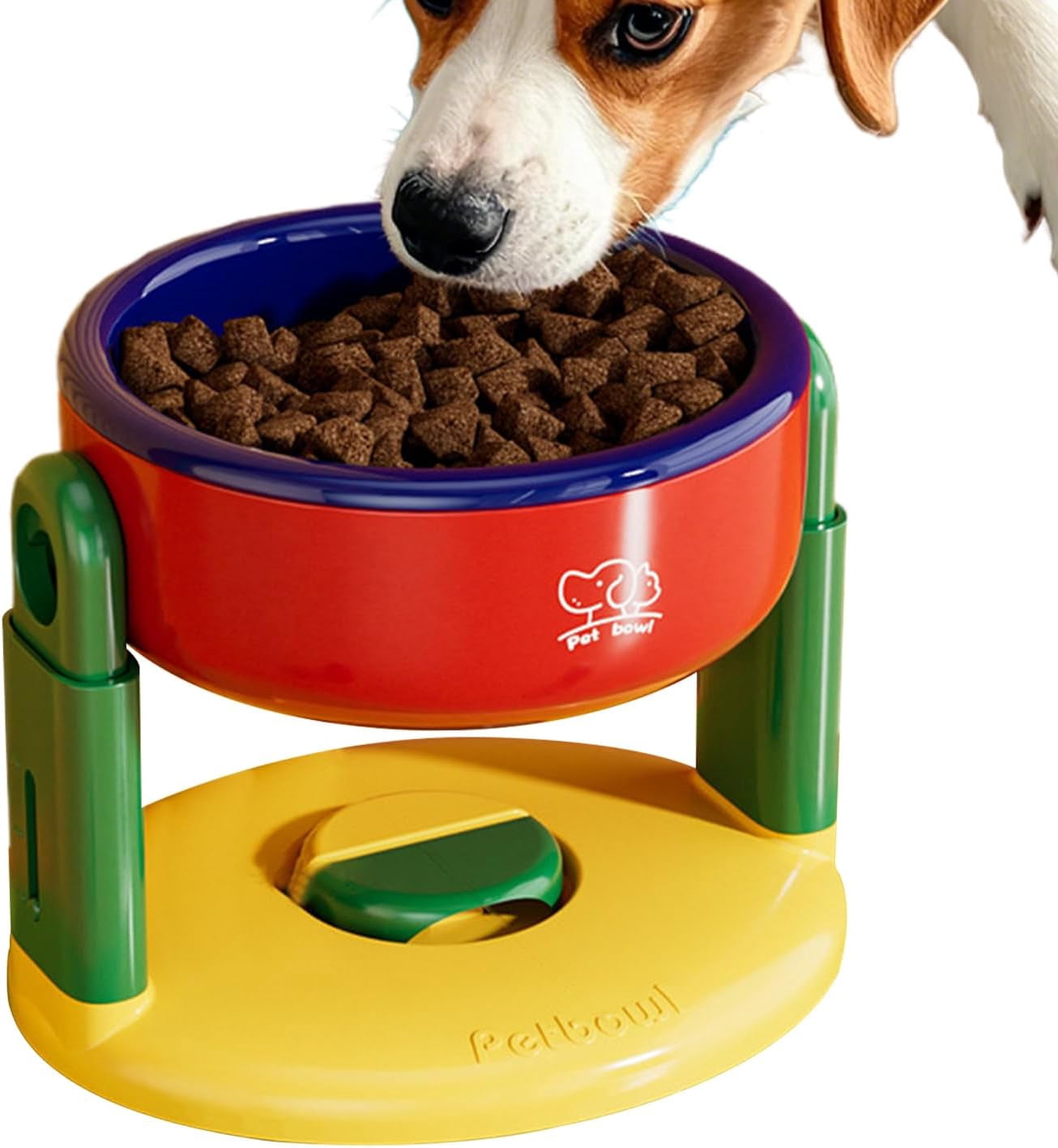 Raised Pet Bowl – Adjustable Height Stand, Suction Cup Feeding Dish | Cat Dog Water Bowl Puppy Small Medium Large Dogs, Indoor Outdoor Pet Supplies Home Kitchen Feeding Accessory