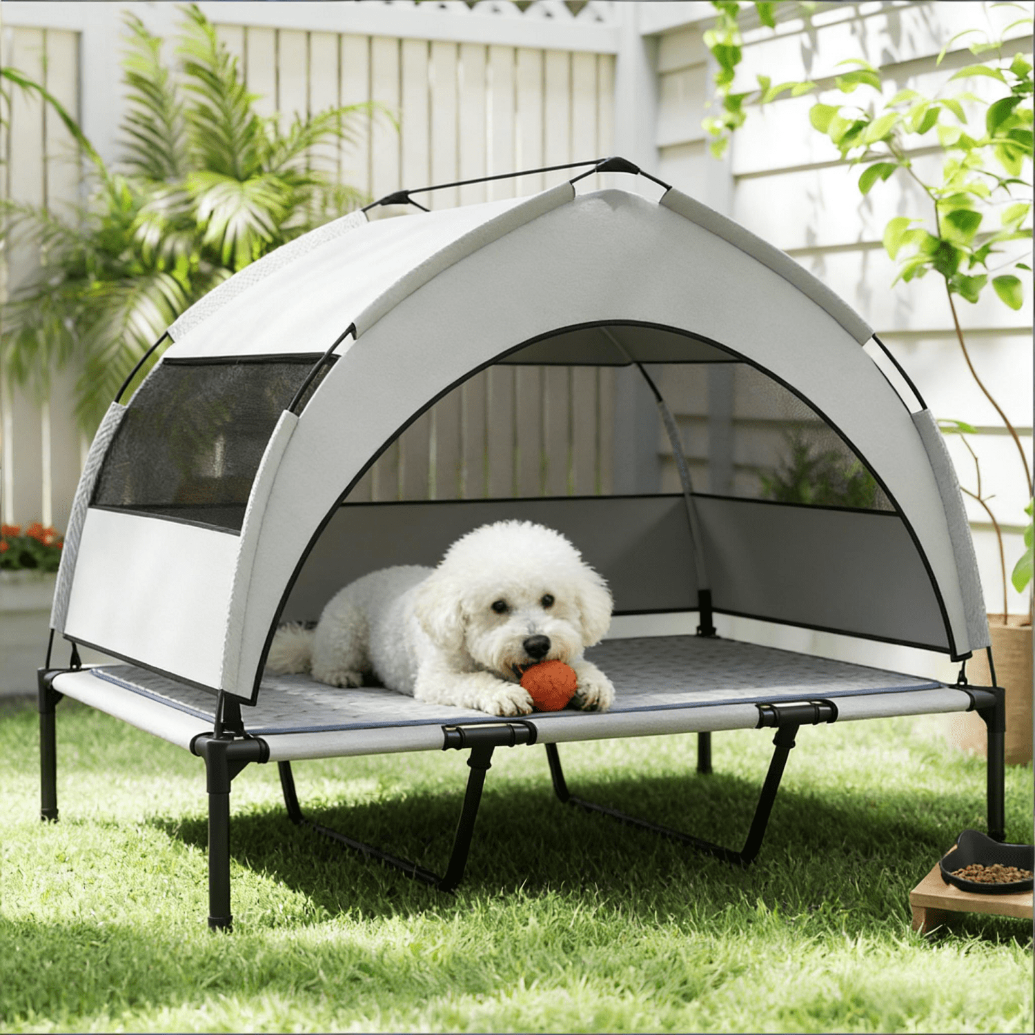 Raised Pet Cot, Elevated Portable Dog Cot