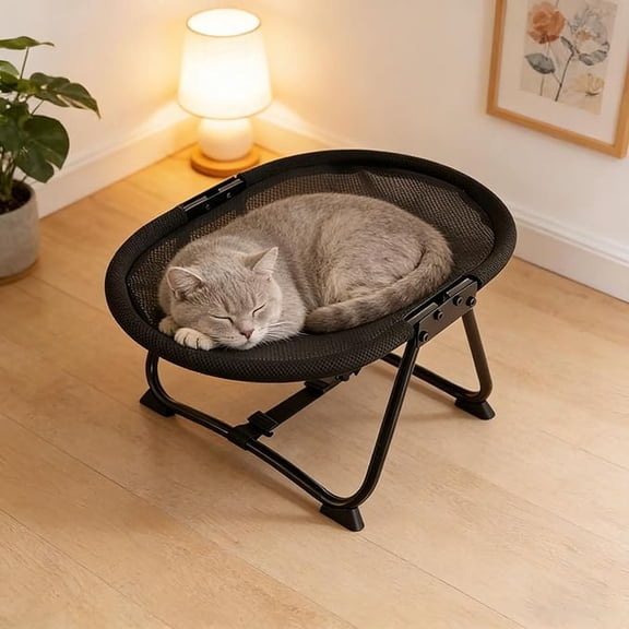 Raised Pet Cot for Small Pets, Portable Lightweight Comfort Raised Pet Bed, Elevated Dog Bed with Breathable Mesh for Indoor Cats, Small Dogs, Small Pets, Easy to Clean