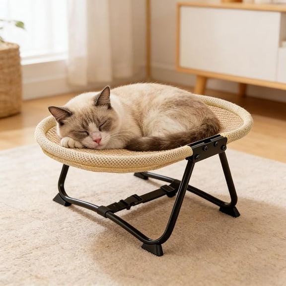 Raised Pet Cot for Small Pets, Portable Lightweight Comfort Raised Pet Bed, Elevated Dog Bed with Breathable Mesh for Indoor Cats, Small Dogs, Small Pets, Easy to Clean