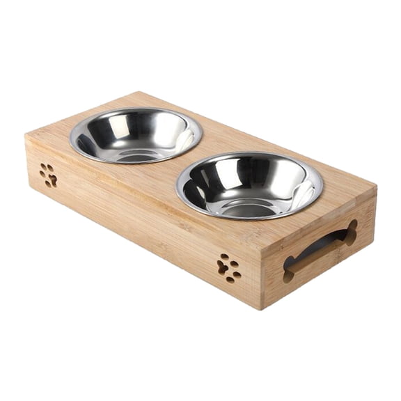 Raised Pet Feeder Stand with Removable Stainless Steel Bowl for Cats and Small Dogs Practical Gift