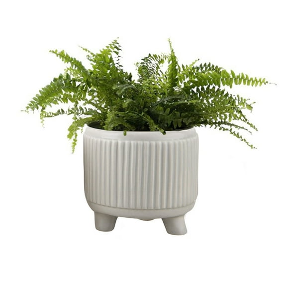 Raised Planter Pot with Stand and Drainage Hole, Ceramic Gardening Planter Pot with Legs for Bonsai Flowers Succulents Herb for Home Office Shelves, Mother's Day Gift
