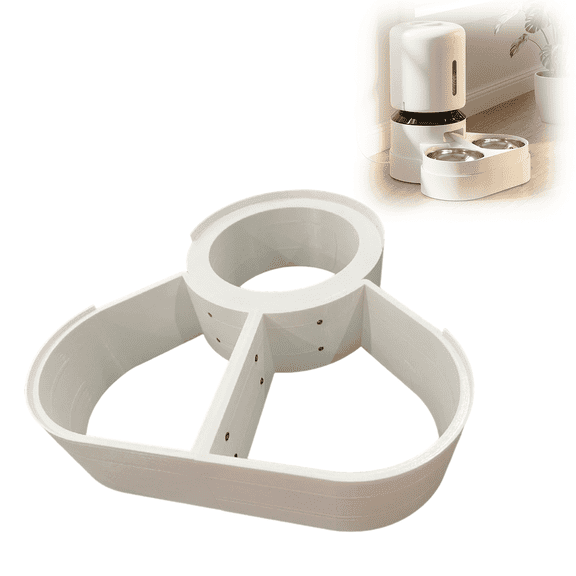 Raised Stand for Petlibro Dual Automatic Cat Feeder, Elevated Feeding Platform 5 Inch Height, Pet Food Station Base for Comfortable Dining, White