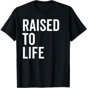 FAHUANGGE Raised To Life Shirt Christian Baptism New Believer Gift Tee T-Shirt100%Cotton