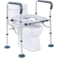 Raised Toilet Seat with Handles, Toilet Seat Risers for Seniors,5Level