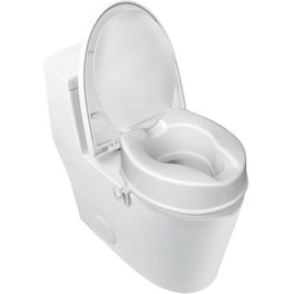 Drive Medical 12030 Open Padded Raised Toilet Seat with Four