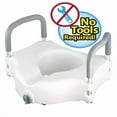 thumbnail image 1 of Raised Toilet Seat - Portable Elevated Riser with Padded Handles - Toilet Seat Lifter Fits Both ELONGATED OR ROUND, 1 of 2