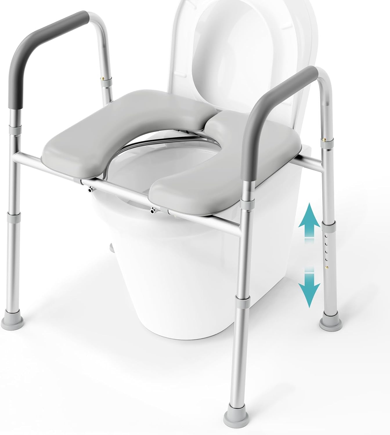 Raised Toilet Seat with Waterproof Leg Cast Cover for Shower Adult