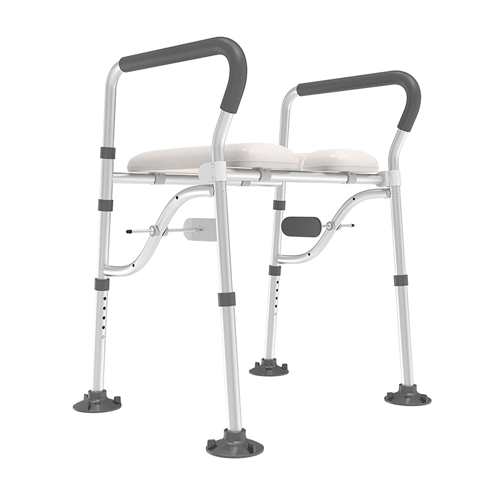 Raised Toilet Seat for Elderly, Height Adjustable, Supports Up to