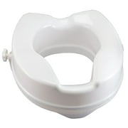 Raised Toilet Seat with Secure Side Brackets   Comfortable, Contoured Design, No Tools Required, Fits Most Toilets   Sturdy, Lightweight, Supports Up to 400 lbs