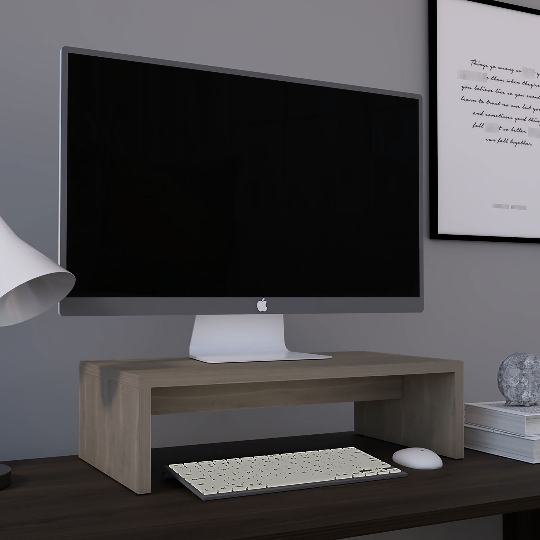 Raised View, Reduce Back Stress - Stand for Laptop and Printer at Work ...