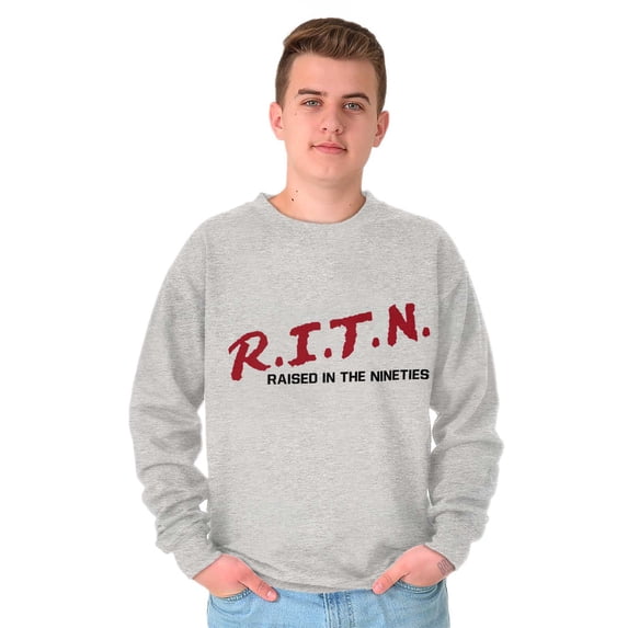 Raised in 90s Throwback Nostalgia Sweatshirt for Men or Women Brisco Brands X