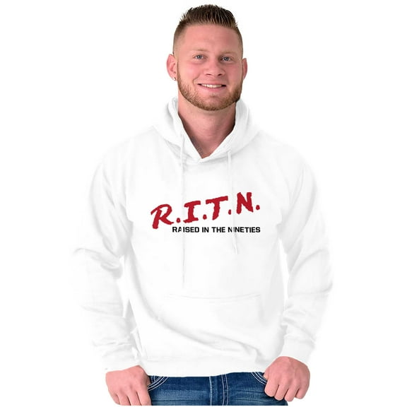 Raised in 90s Throwback Nostalgia Unisex Plus Fleece Graphic Hoodie Brisco Brands 3X