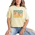 thumbnail image 1 of Raised on 90's Country, Music Lover, Groovy Retro Wavy Text , Butter Comfort Colors T-Shirt, 2XL, 1 of 1