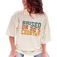thumbnail image 1 of Raised on 90's Country, Music Lover, Groovy Retro Wavy Text , Ivory Comfort Colors T-Shirt, 3XL, 1 of 1