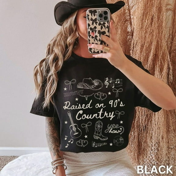 Raised on 90s Country Shirt, Coquette 90's Country Shirt, Nashville Shirt, Southern Girl Shirt