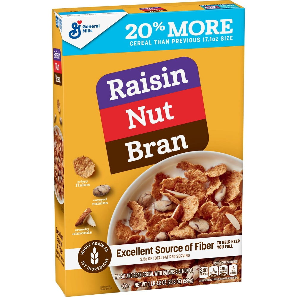 Raisin Nut Bran Cereal 20.8 oz (Pack of 10)
