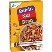 Raisin Nut Bran Cereal, High Fiber Cereal, Made with Whole Grain, 20.8 oz