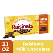 Raisinets Milk-Chocolate-Covered California Raisins, 3.1 oz, Movie Theater Candy Box