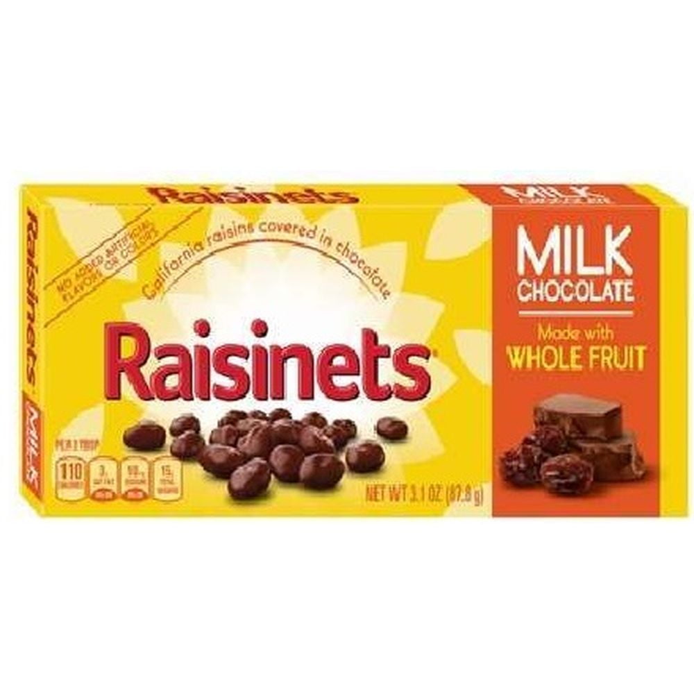 Milk Chocolate Covered Raisins 3.1 oz. Theater Box