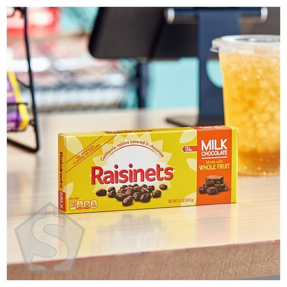 Raisinets Milk Chocolate-Covered Raisins Candy Box 3.1 oz. - 15/Case