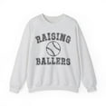 thumbnail image 1 of Raising Ballers Baseball Sweatshirt, Baseball Mom Shirt Retro Mama Gift, 1 of 5