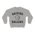 thumbnail image 1 of Raising Ballers Funny Basketball Shirt for Mom Dad Basketball Sweatshirt Grey Small, 1 of 7