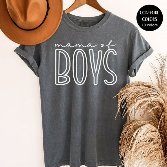 Raising Boys Shirt, Outnumbered By Boys Shirt, Cute Mom Of Boys Shirt, Oversized Mom Shirt For New Mom, Mom Gift, Mom T