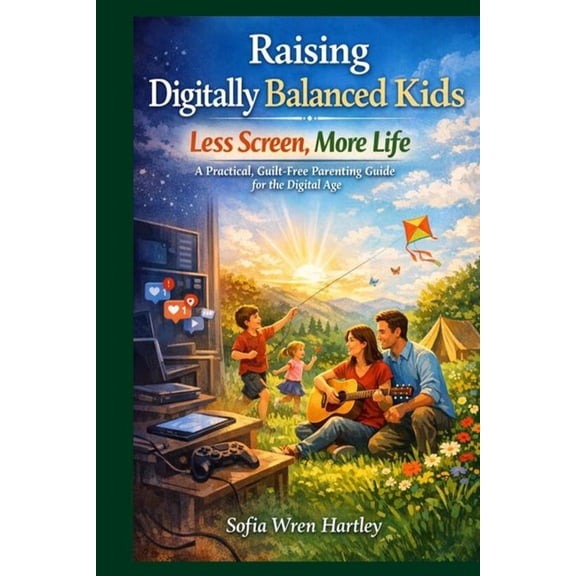Self-Help-Find Freedom, Peace, and Joy Raising Digitally Balanced Kids, Less Screen, More Life: A Practical, Guilt-Free Parenting Guide for the Digital Age, (Paperback)